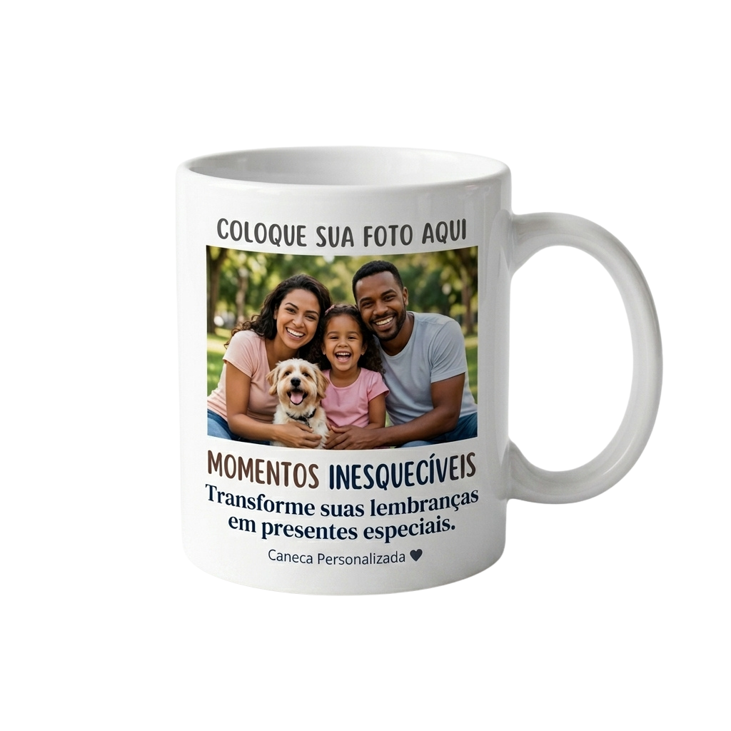 Caneca de Cerâmica Personalizada Transforme Suas Lembranças em Presentes